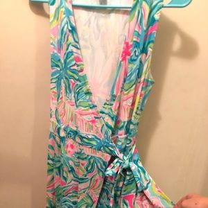 Lilly Pulitzer Rilla Romper One in a Melon sz S